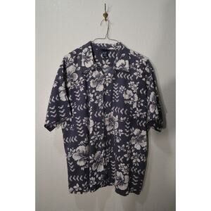 Gap Men's XXL Short Sleeve Button Up Shirt Size Small Hawaiian Style Blue 2XL